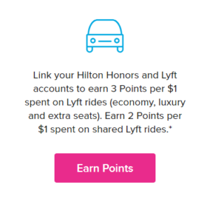 Hilton points and Lyft